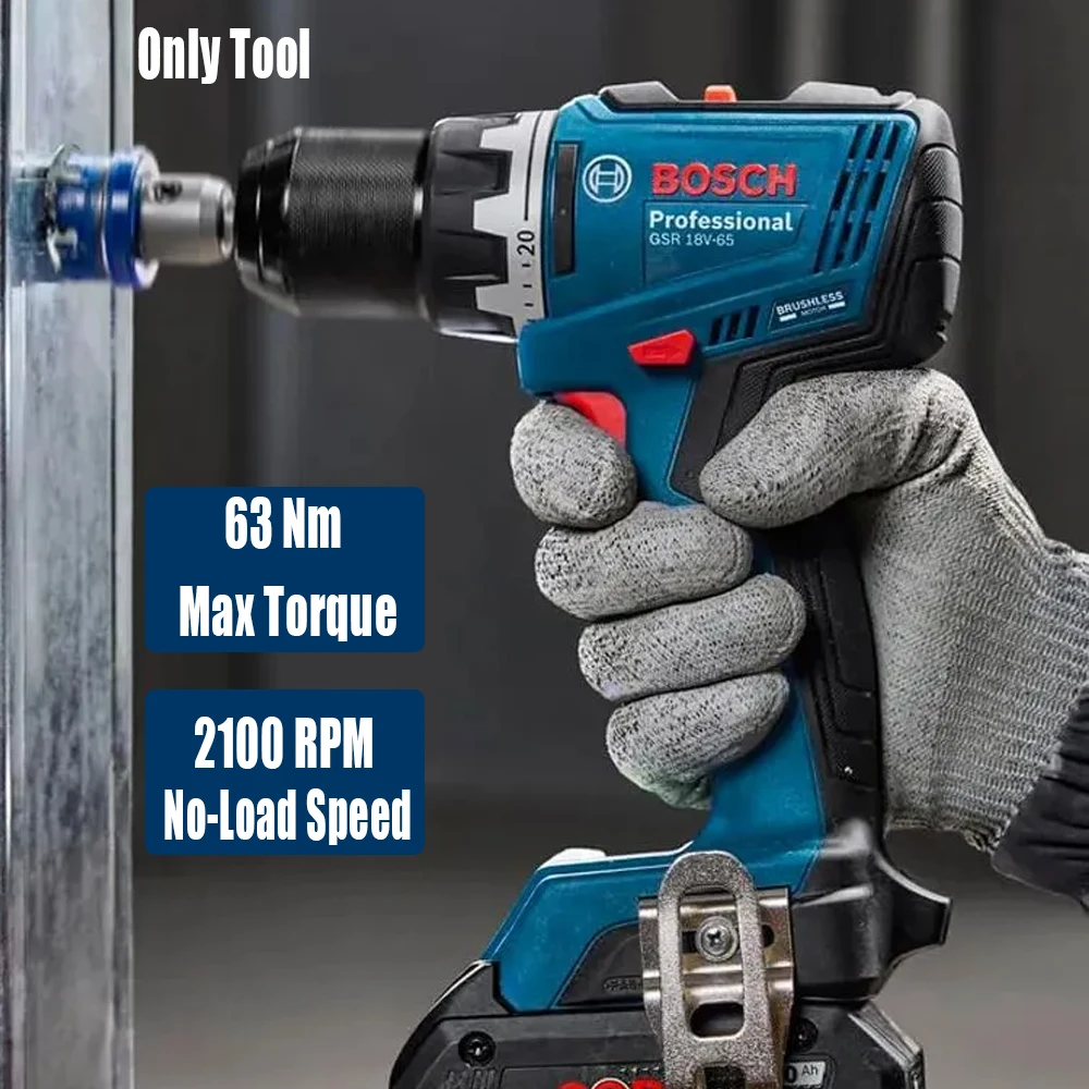 Woodworking Power Tools - 보쉬 GSR 18V-65 브러시리스 전기 드릴