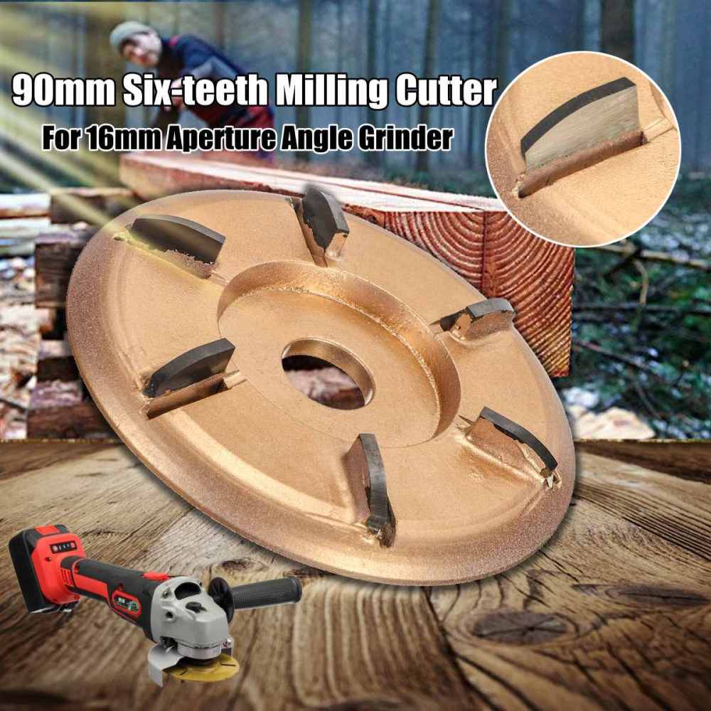 Woodworking Edge Corner Planer - 6 아크 톱니 밀링 커터, 아크