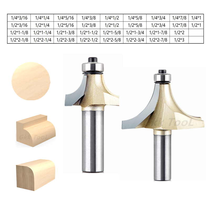 Woodworking Edge Corner Planer - 1/4 1/2 인치 라운드 코너 밀링