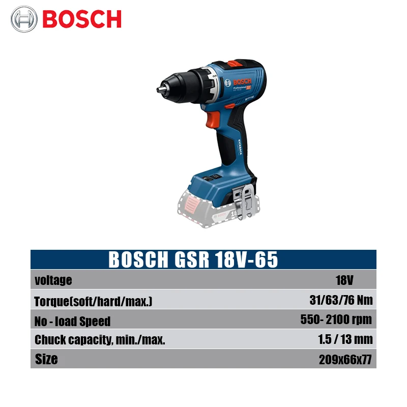 보쉬 GSR 18V-65 브러시리스 전기 드릴 63Nm - Woodworking Power Tools 리뷰 및 가격