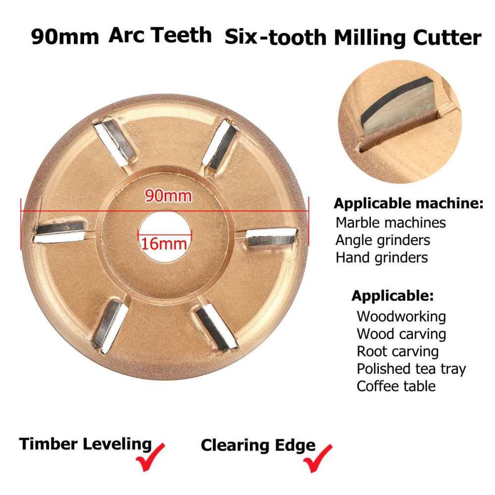 6 아크 톱니 밀링 커터, 아크 6T 목재 조각 디스크 - Woodworking Edge Corner Planer 리뷰 및 가격