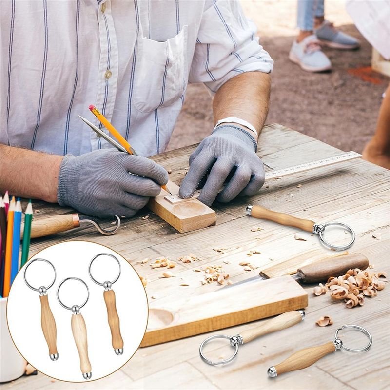 12Pcs Woodturning 키 체인 키트 목재 터 - Woodworking Shop 리뷰 및 가격