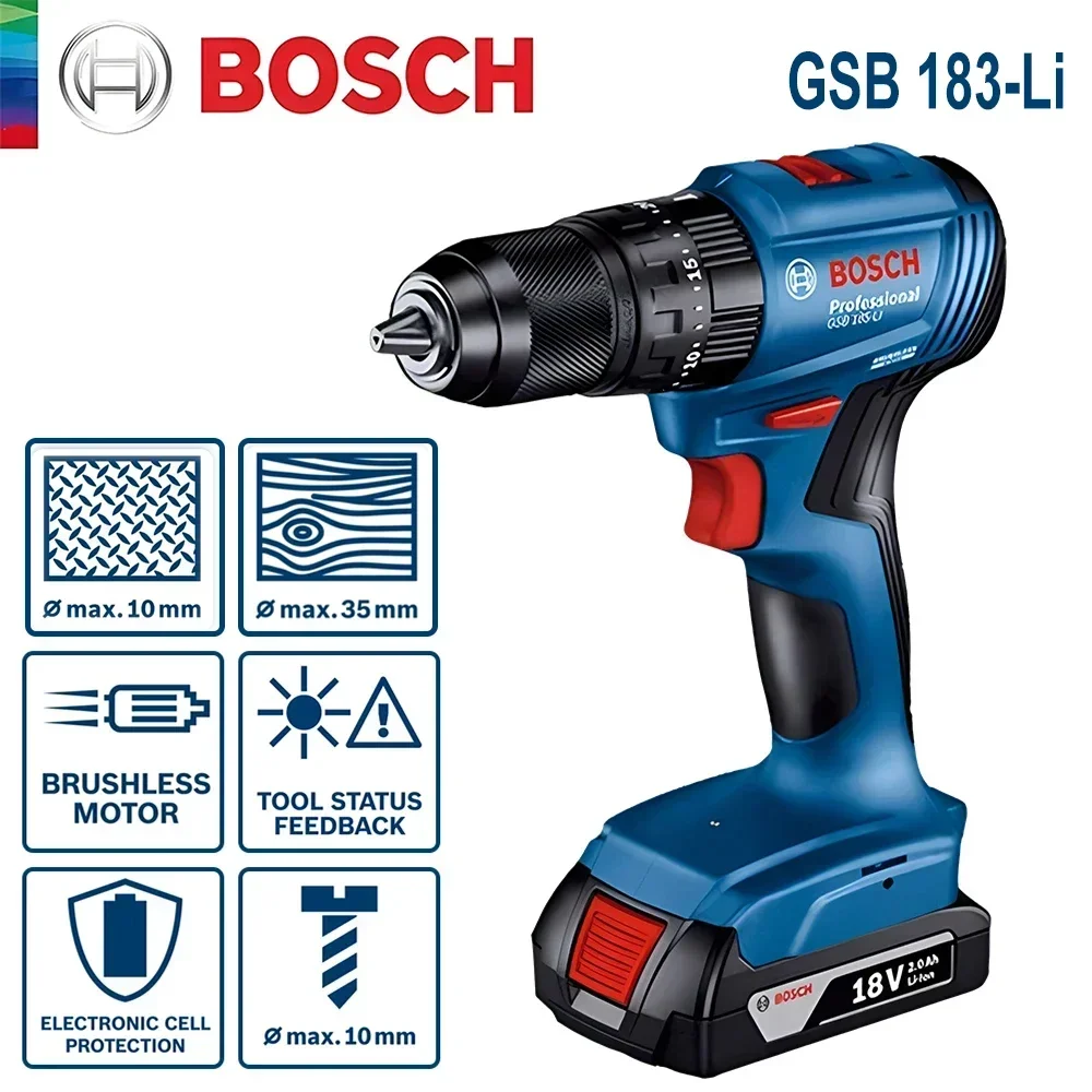 보쉬 GSB183-LI 18V 무선 임팩트 드릴, 강력 - Woodworking Power Tools 리뷰 및 가격