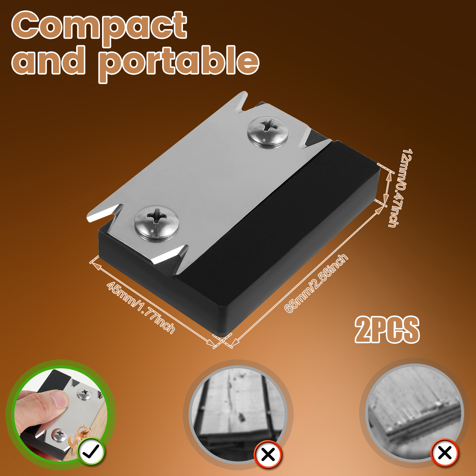 2피스 트리머 목재 모따기 필렛 스크레이퍼 목공 엣지  - Woodworking Edge Corner Planer 리뷰 및 가격