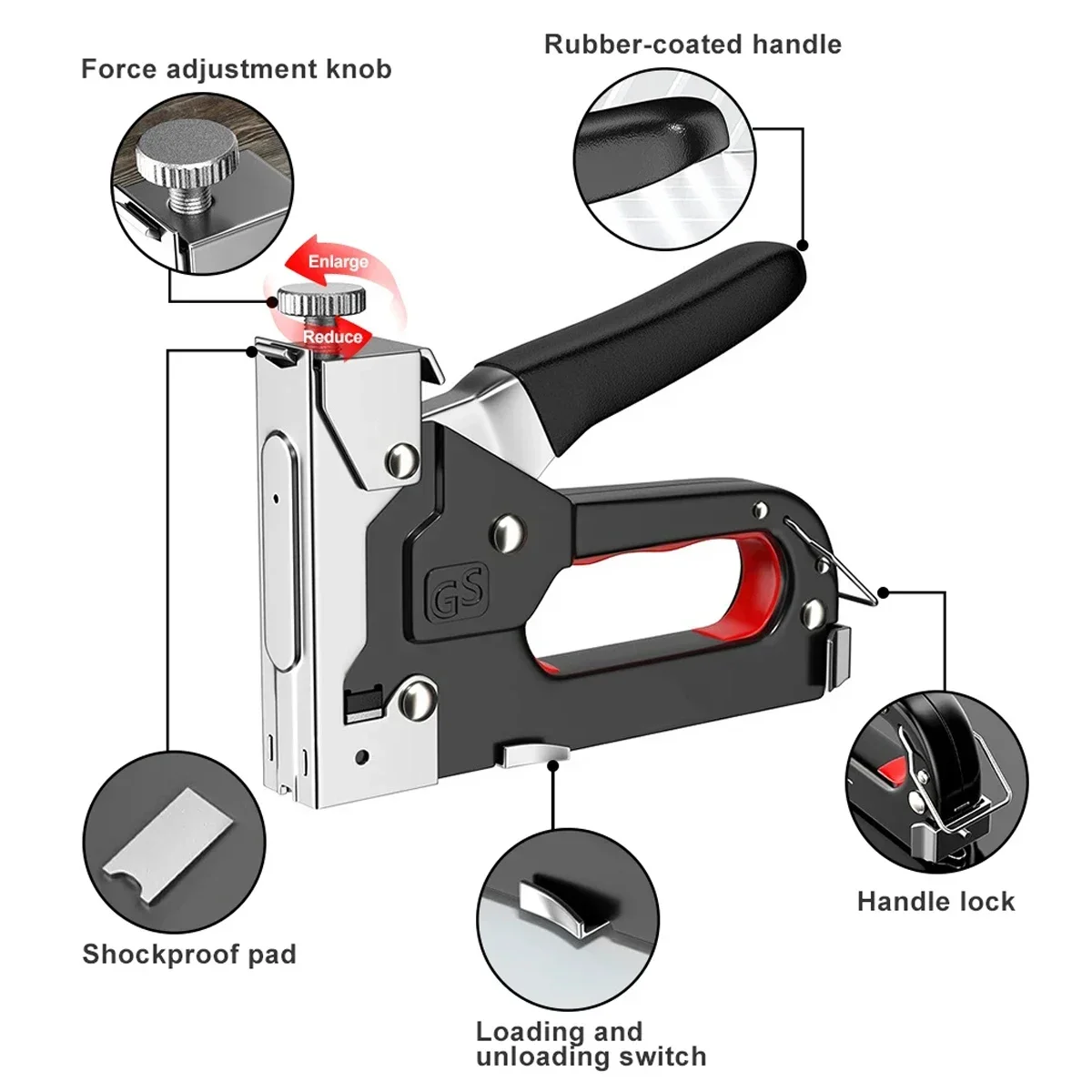 4 in 1 수동 네일건 건축용 스테이플러 에어 네일  - Woodworking Ebook 리뷰 및 가격